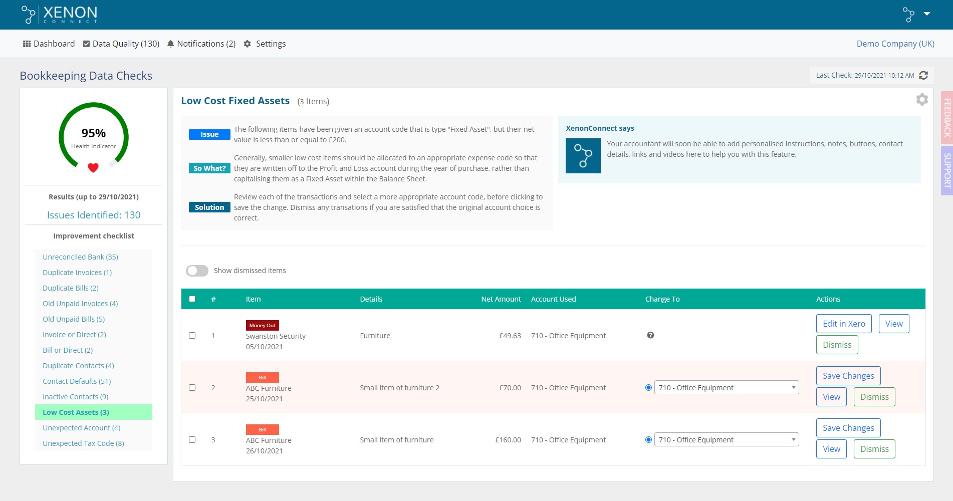 Low Cost Fixed Assets - Xenon Connect